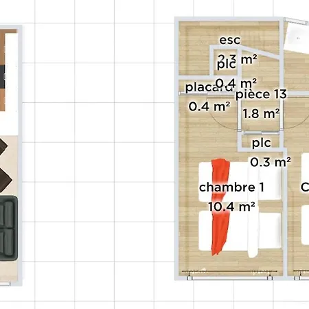 Le Velours 2 Bedrooms 4 Beds * Lyon